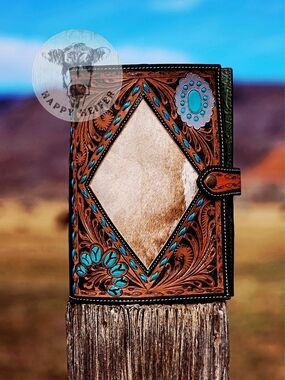 Genuine Cowhide And Handtooled Leather Bible Cover